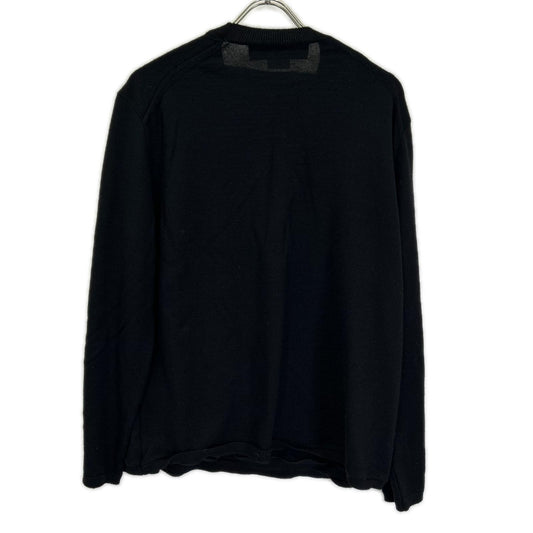 COMMEdesGARCONS HOMME PLUS コムデギャルソンオムプリュス 24SS PM-N017 ブラック ウール ドッキング ダブルニット トップス
