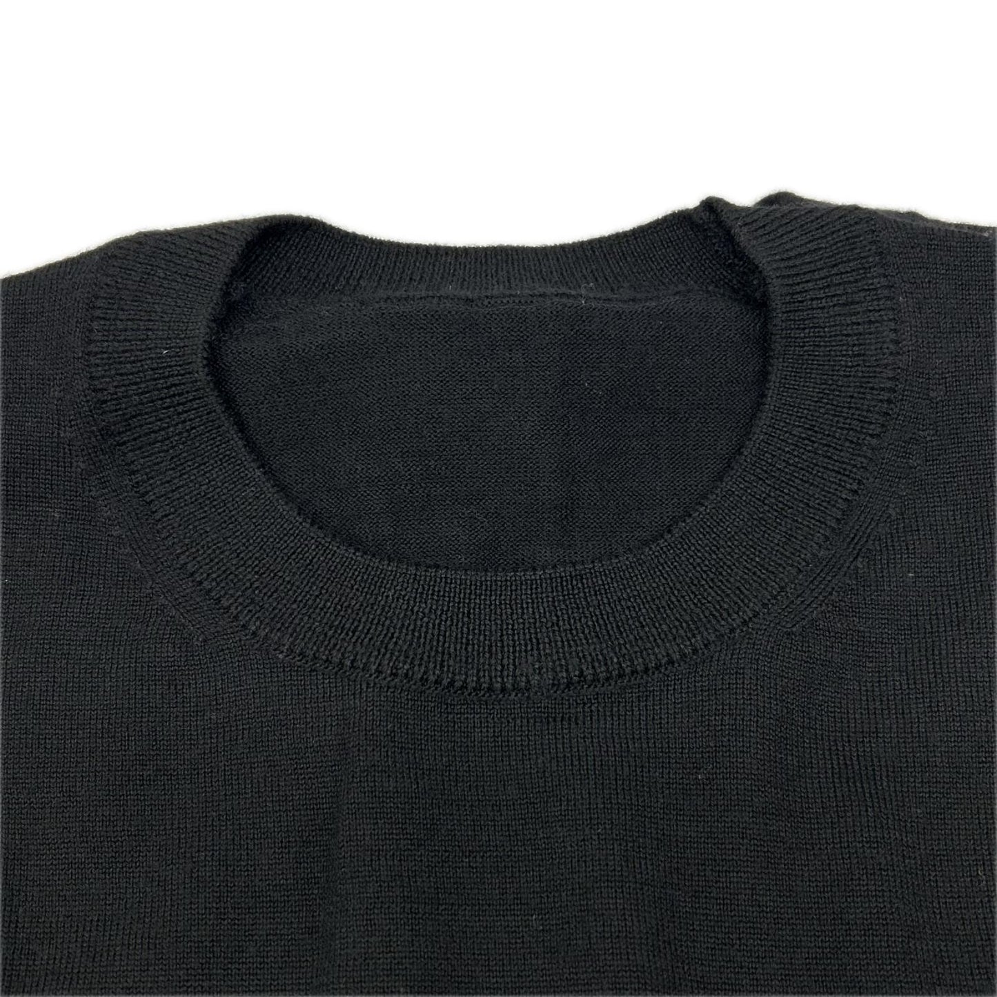 COMMEdesGARCONS HOMME PLUS コムデギャルソンオムプリュス 24SS PM-N017 ブラック ウール ドッキング ダブルニット トップス