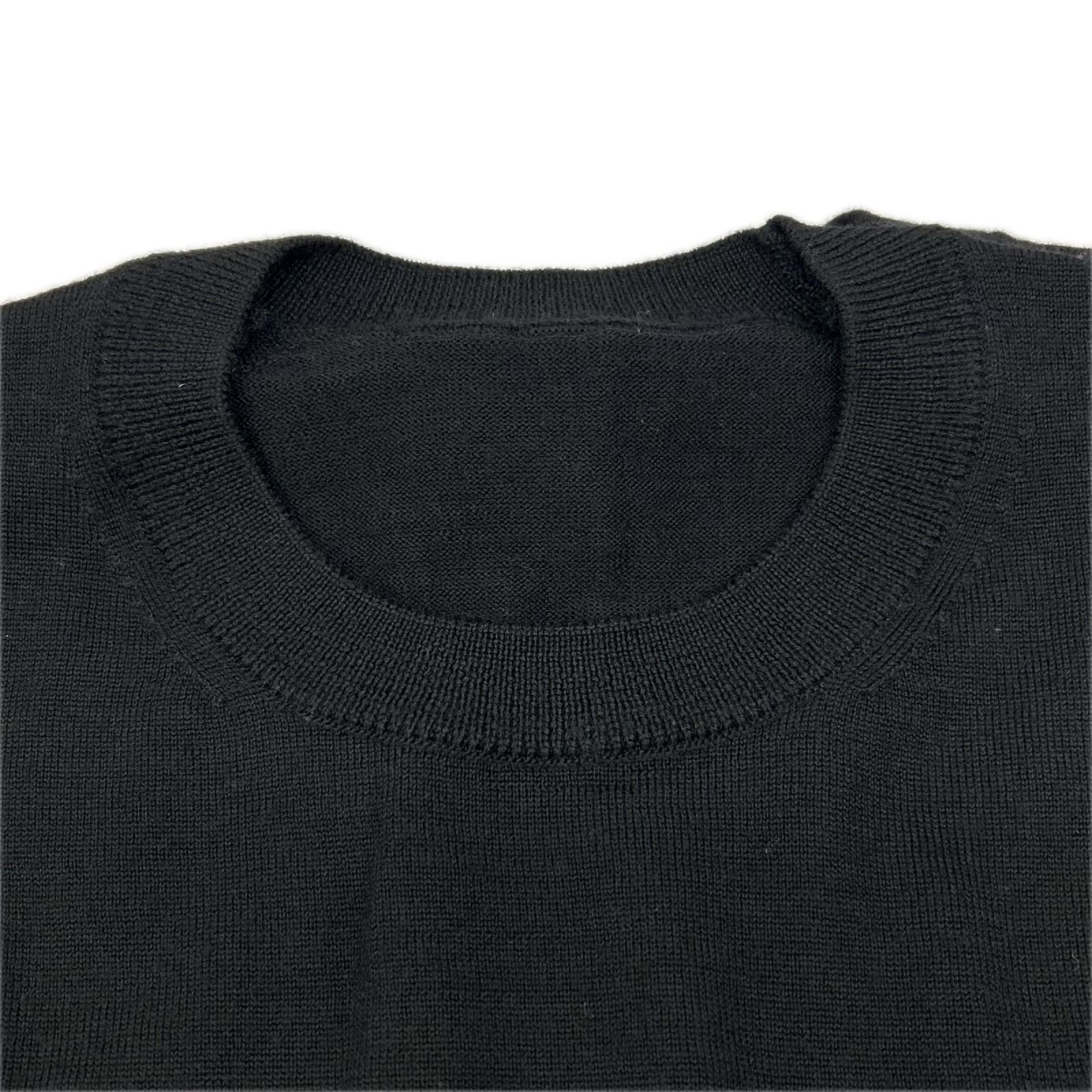 COMMEdesGARCONS HOMME PLUS コムデギャルソンオムプリュス 24SS PM-N017 ブラック ウール ドッキング ダブルニット トップス