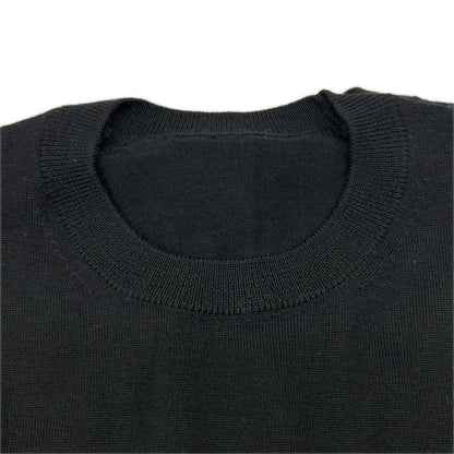 COMMEdesGARCONS HOMME PLUS コムデギャルソンオムプリュス 24SS PM-N017 ブラック ウール ドッキング ダブルニット トップス