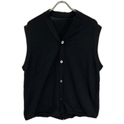 COMMEdesGARCONS HOMME PLUS コムデギャルソンオムプリュス 24SS PM-N019 ブラック ウール ドッキングダブルニットベスト ベスト
