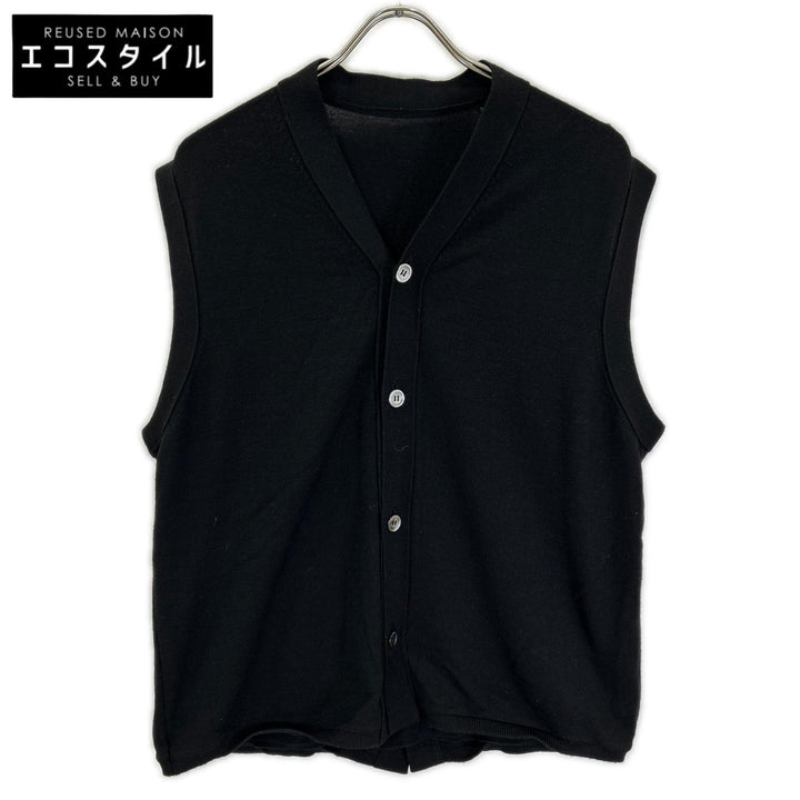COMMEdesGARCONS HOMME PLUS コムデギャルソンオムプリュス 24SS PM-N019 ブラック ウール ドッキングダブルニットベスト ベスト