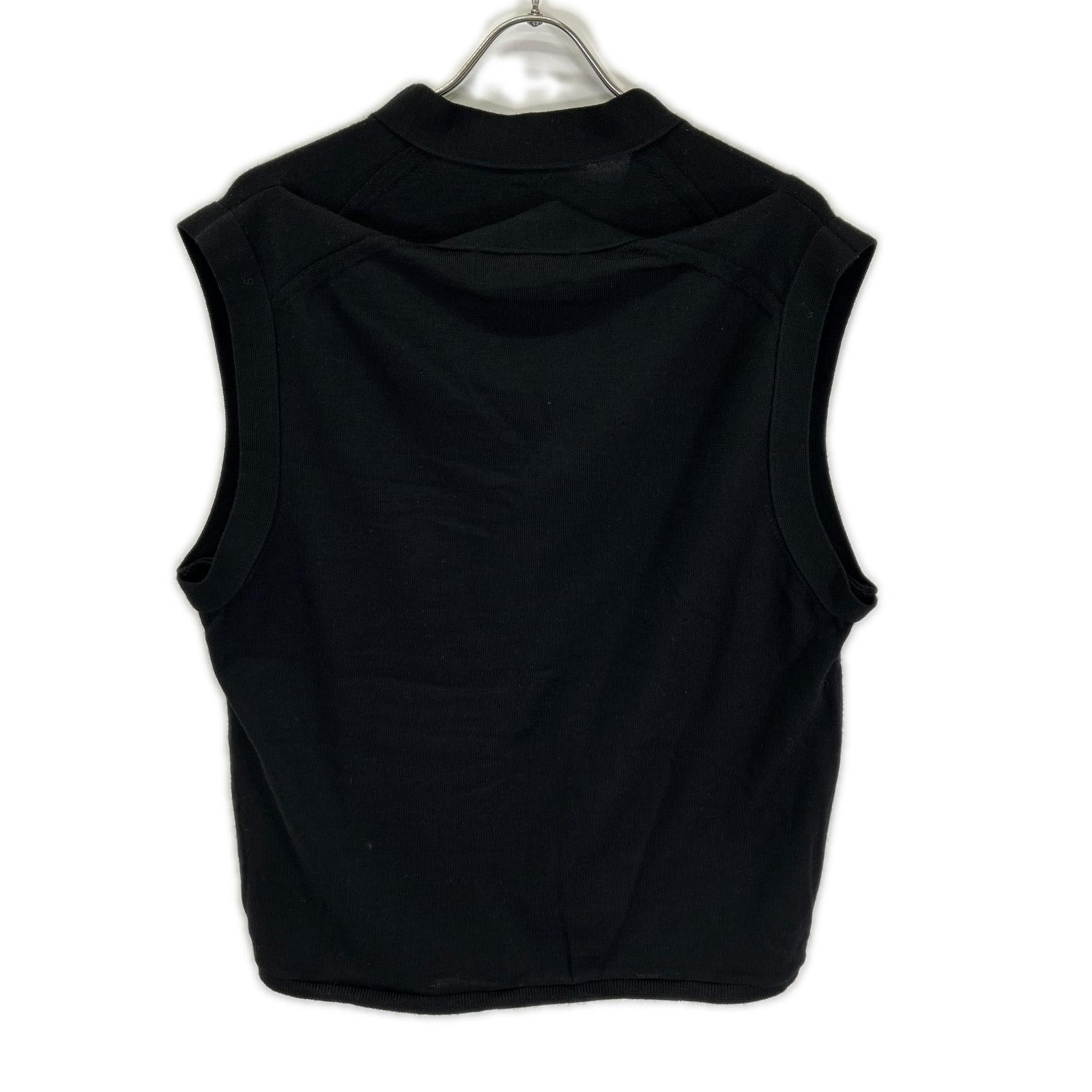 COMMEdesGARCONS HOMME PLUS コムデギャルソンオムプリュス 24SS PM-N019 ブラック ウール ドッキングダブルニットベスト ベスト