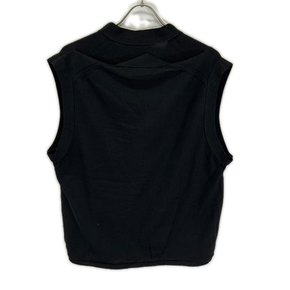 COMMEdesGARCONS HOMME PLUS コムデギャルソンオムプリュス 24SS PM-N019 ブラック ウール ドッキングダブルニットベスト ベスト