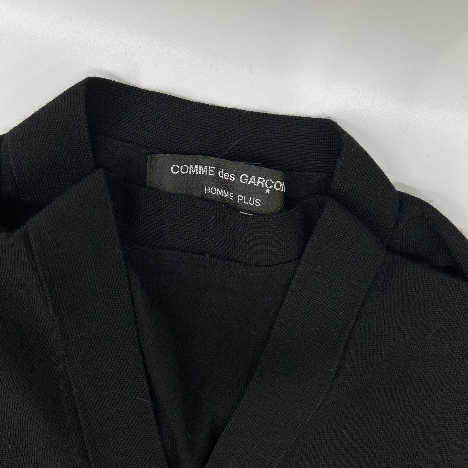 COMMEdesGARCONS HOMME PLUS コムデギャルソンオムプリュス 24SS PM-N019 ブラック ウール ドッキングダブルニットベスト ベスト