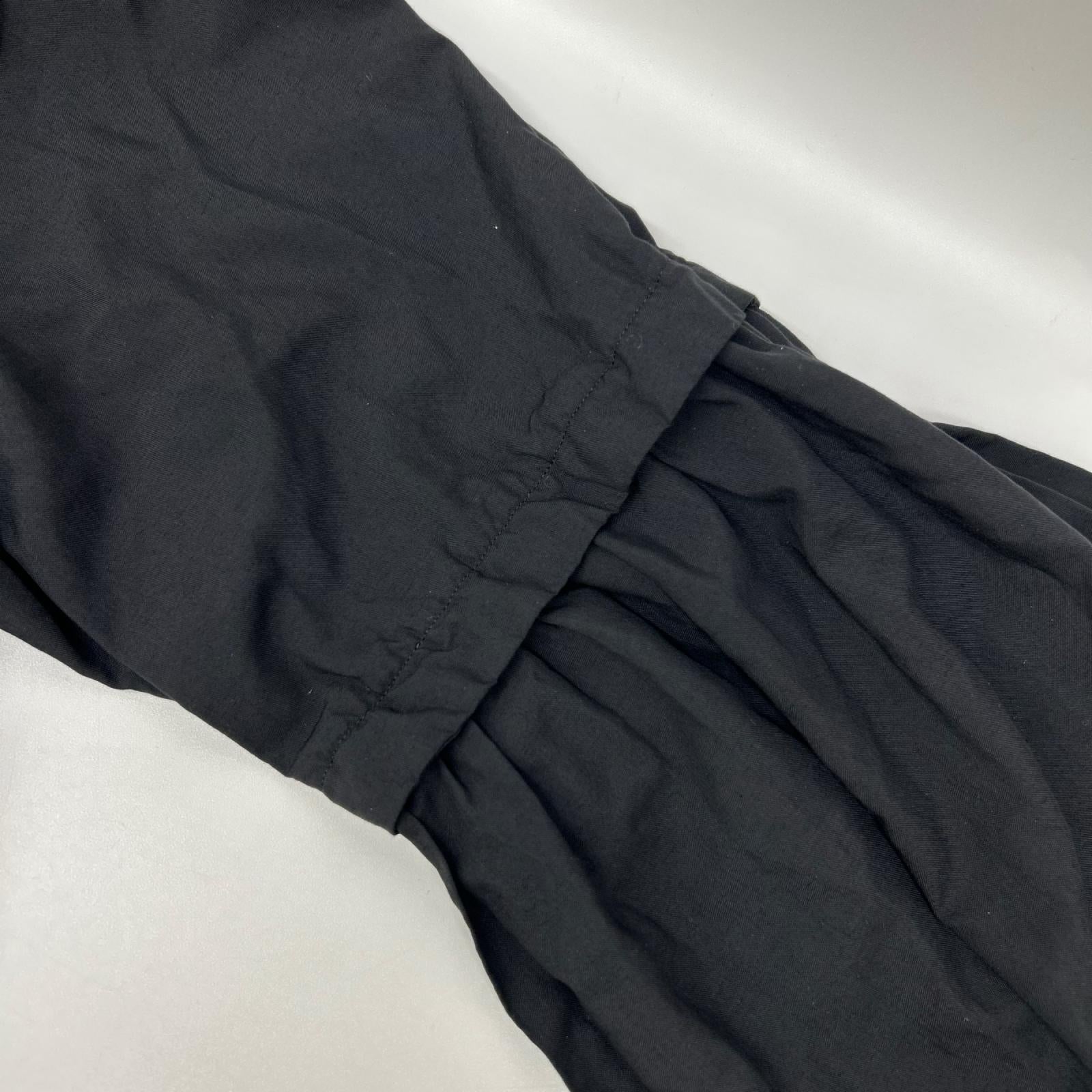 BLACKCOMMEdesGARCONS ブラックコムデギャルソン 26SS 1Q-B004 ブラック エステルスパンブロード 製品後加工シャツ トップス