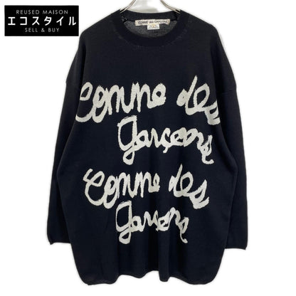 COMMEdesGARCONS コムデギャルソン 22SS GI-N017 ブラック ロゴ ジャガード ニットトップス トップス