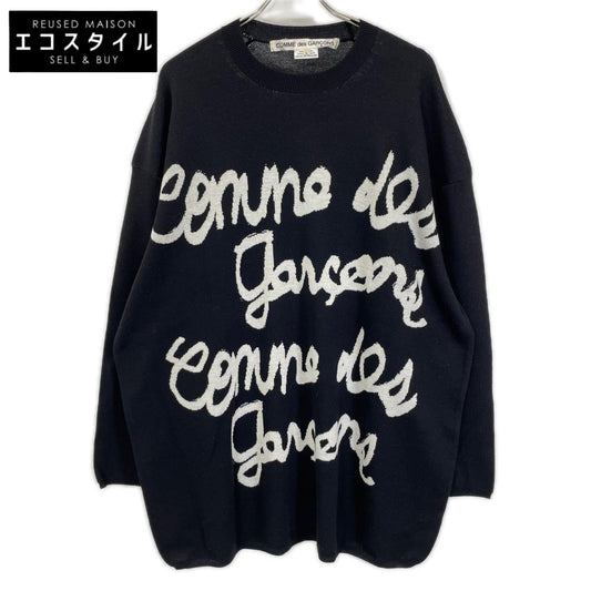 COMMEdesGARCONS コムデギャルソン 22SS GI-N017 ブラック ロゴ ジャガード ニットトップス トップス