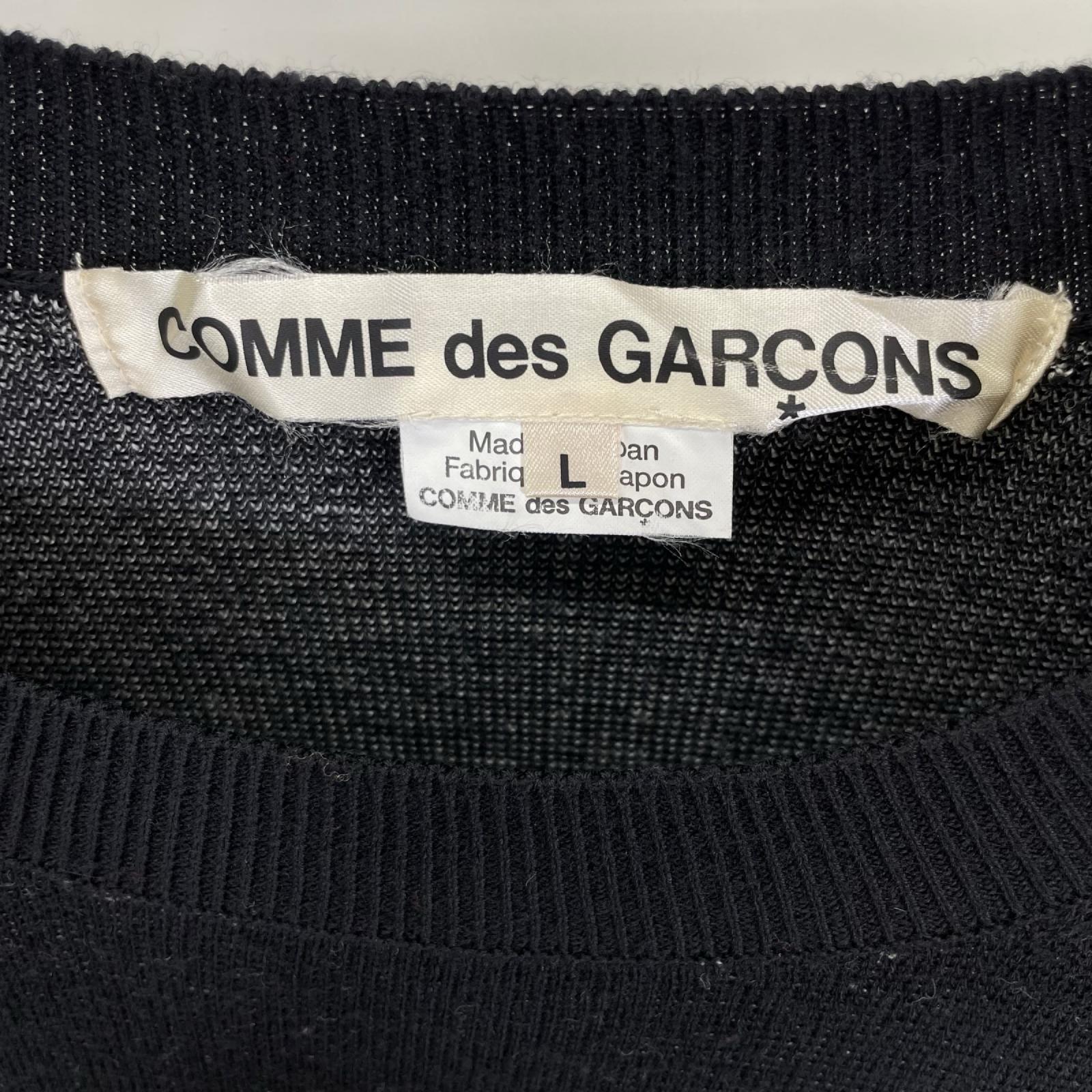 COMMEdesGARCONS コムデギャルソン 22SS GI-N017 ブラック ロゴ ジャガード ニットトップス トップス