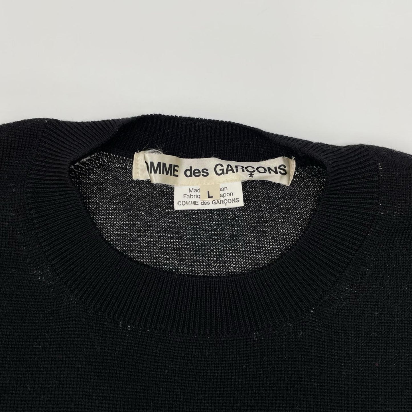 COMMEdesGARCONS コムデギャルソン 22SS GI-N017 ブラック ロゴ ジャガード ニットトップス トップス