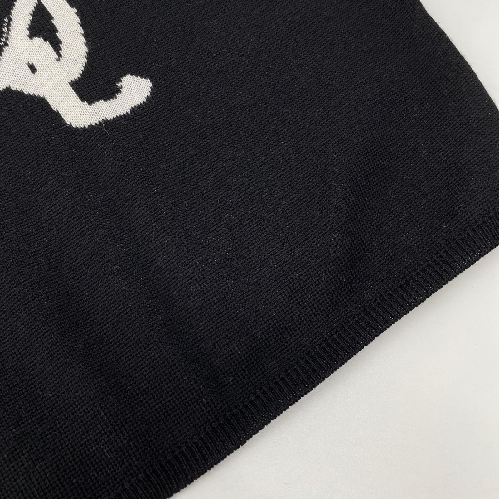 COMMEdesGARCONS コムデギャルソン 22SS GI-N017 ブラック ロゴ ジャガード ニットトップス トップス