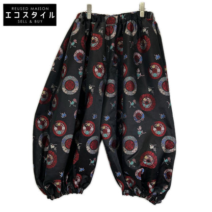 COMMEdesGARCONS コムデギャルソン 25SS GO-P001 ブラック 紋章 総柄 スウェットパンツ ボトムス