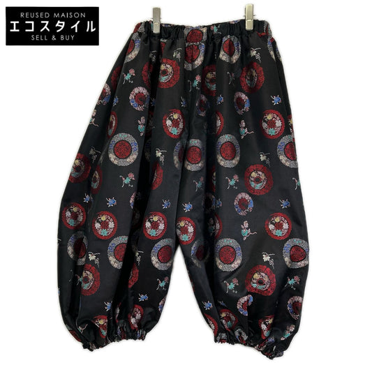 COMMEdesGARCONS コムデギャルソン 25SS GO-P001 ブラック 紋章 総柄 スウェットパンツ ボトムス