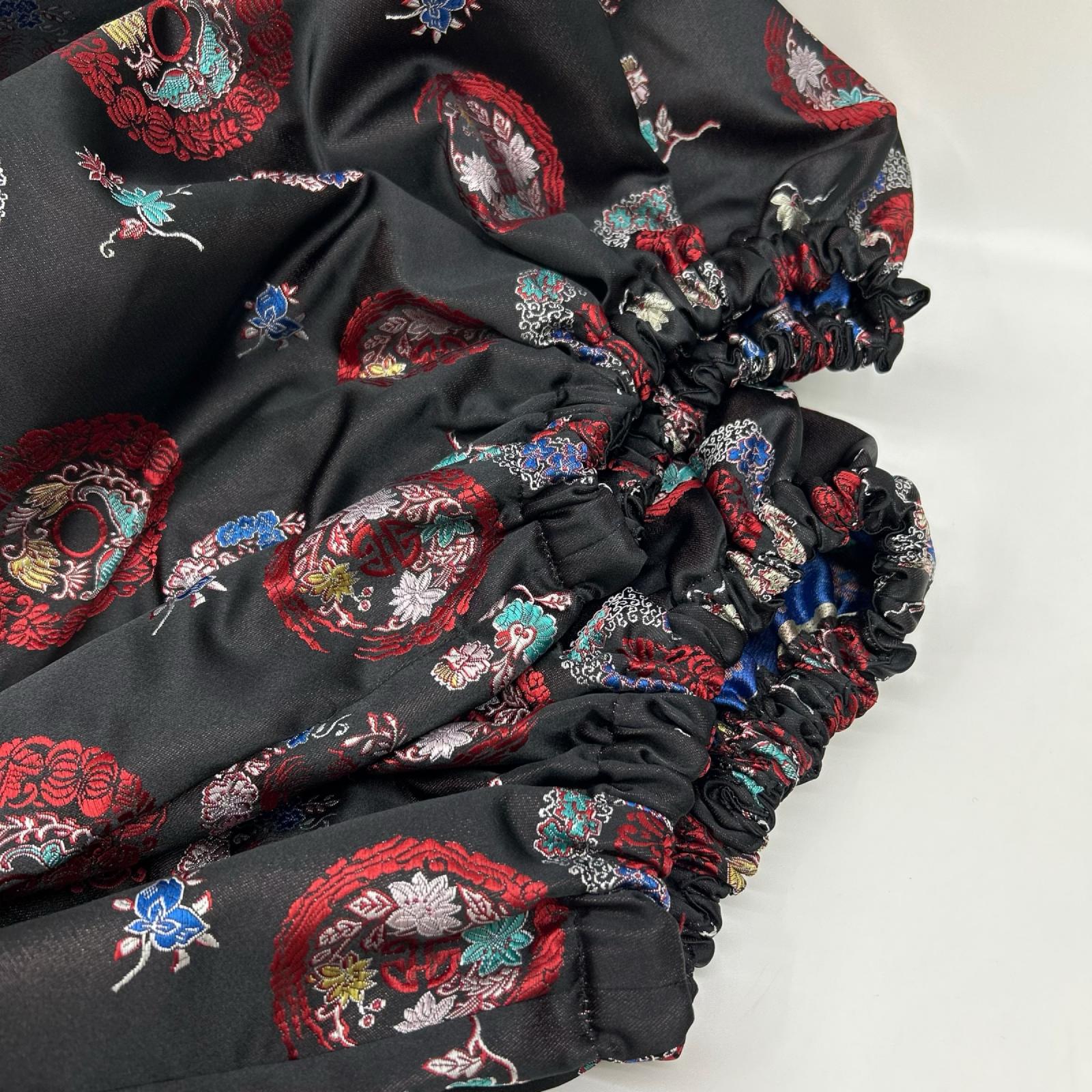 COMMEdesGARCONS コムデギャルソン 25SS GO-P001 ブラック 紋章 総柄 スウェットパンツ ボトムス