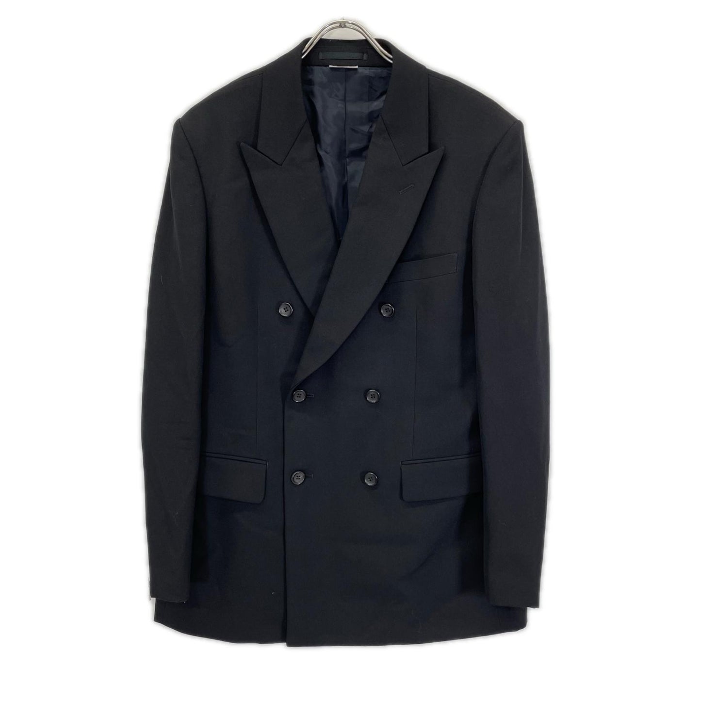 COMMEdesGARCONS HOMME DEUX コムデギャルソンオムドゥ 24SS DM-J042 ブラック ウール 袖ジップ ダブルジャケット ジャケット