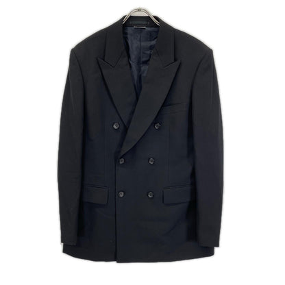 COMMEdesGARCONS HOMME DEUX コムデギャルソンオムドゥ 24SS DM-J042 ブラック ウール 袖ジップ ダブルジャケット ジャケット