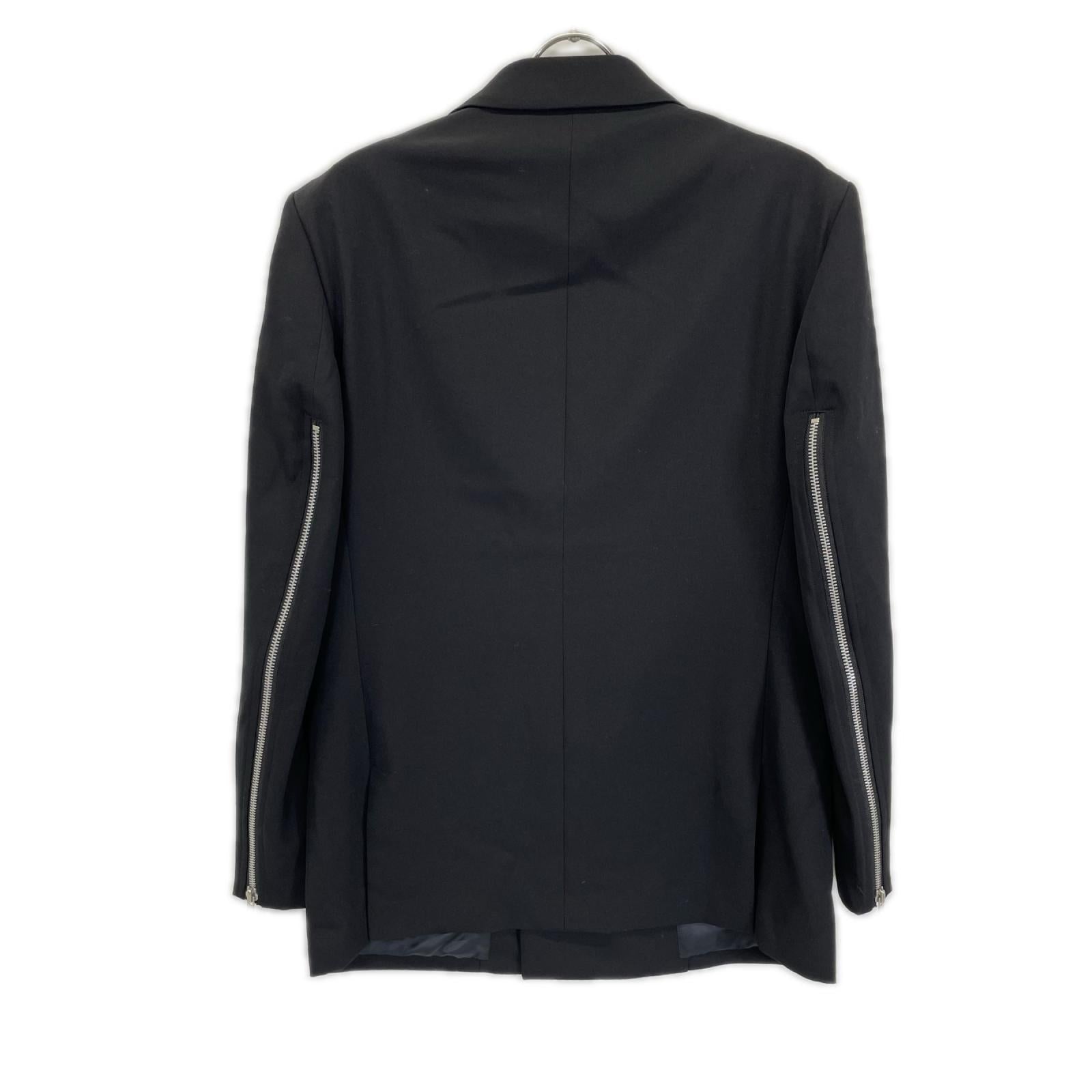 COMMEdesGARCONS HOMME DEUX コムデギャルソンオムドゥ 24SS DM-J042 ブラック ウール 袖ジップ ダブルジャケット ジャケット