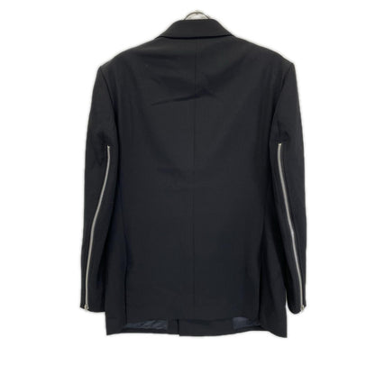 COMMEdesGARCONS HOMME DEUX コムデギャルソンオムドゥ 24SS DM-J042 ブラック ウール 袖ジップ ダブルジャケット ジャケット