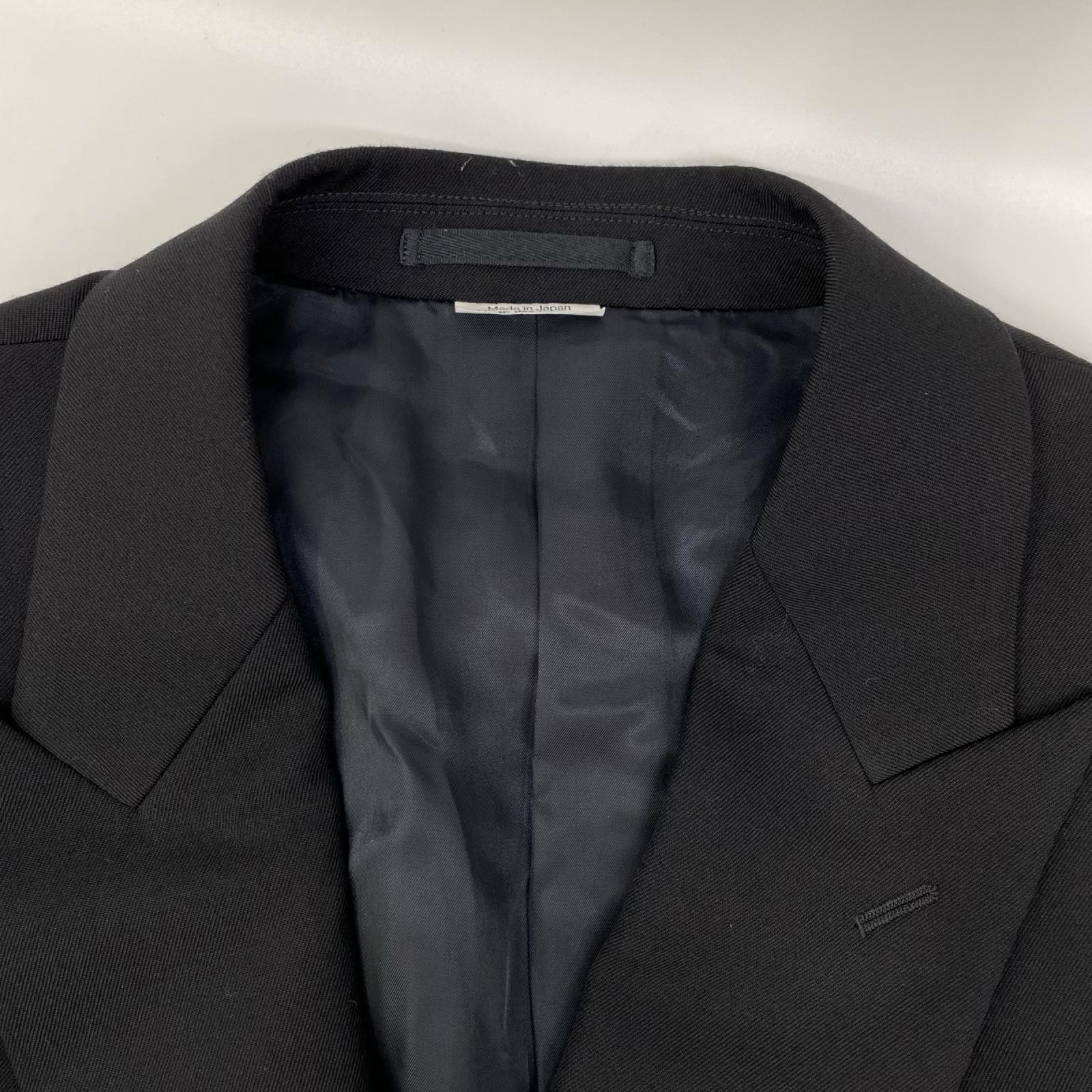 COMMEdesGARCONS HOMME DEUX コムデギャルソンオムドゥ 24SS DM-J042 ブラック ウール 袖ジップ ダブルジャケット ジャケット