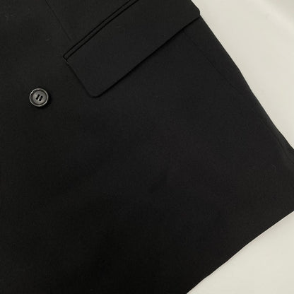COMMEdesGARCONS HOMME DEUX コムデギャルソンオムドゥ 24SS DM-J042 ブラック ウール 袖ジップ ダブルジャケット ジャケット