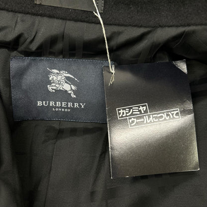 Burberry LONDON バーバリーロンドン 04年製 BBC63-702-09 ブラック カシミヤ×アンゴラ 裏地チェック チェスターコート コート