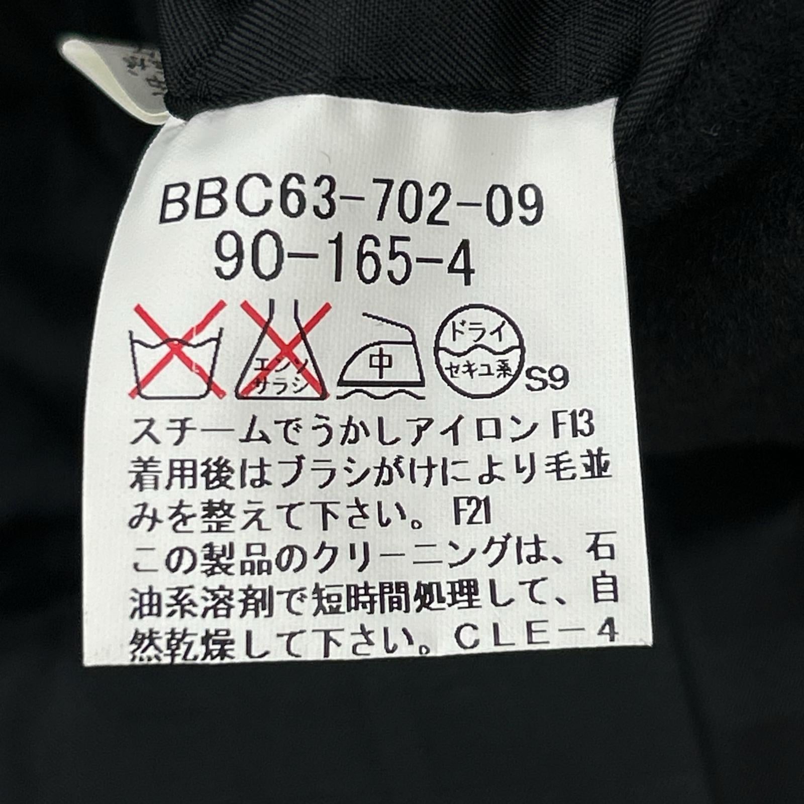 Burberry LONDON バーバリーロンドン 04年製 BBC63-702-09 ブラック カシミヤ×アンゴラ 裏地チェック チェスターコート コート