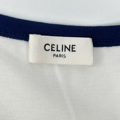 CELINE セリーヌ RX00F507Z ホワイト BLASON LOOSE ロゴ プリント 半袖Tシャツ トップス