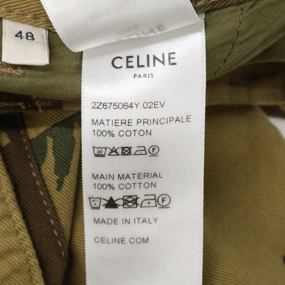 CELINE セリーヌ 【美品/国内正規】2Z675064Y カモフラ ロゴアジャスター付 ショートカーゴパンツ ボトムス
