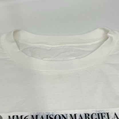 MM6 エムエムシックス SH0GC0043 25SS ホワイト ニュースペーパープリント 半袖 Tシャツ トップス