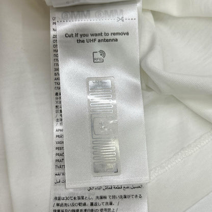 MM6 エムエムシックス SH0GC0043 25SS ホワイト ニュースペーパープリント 半袖 Tシャツ トップス