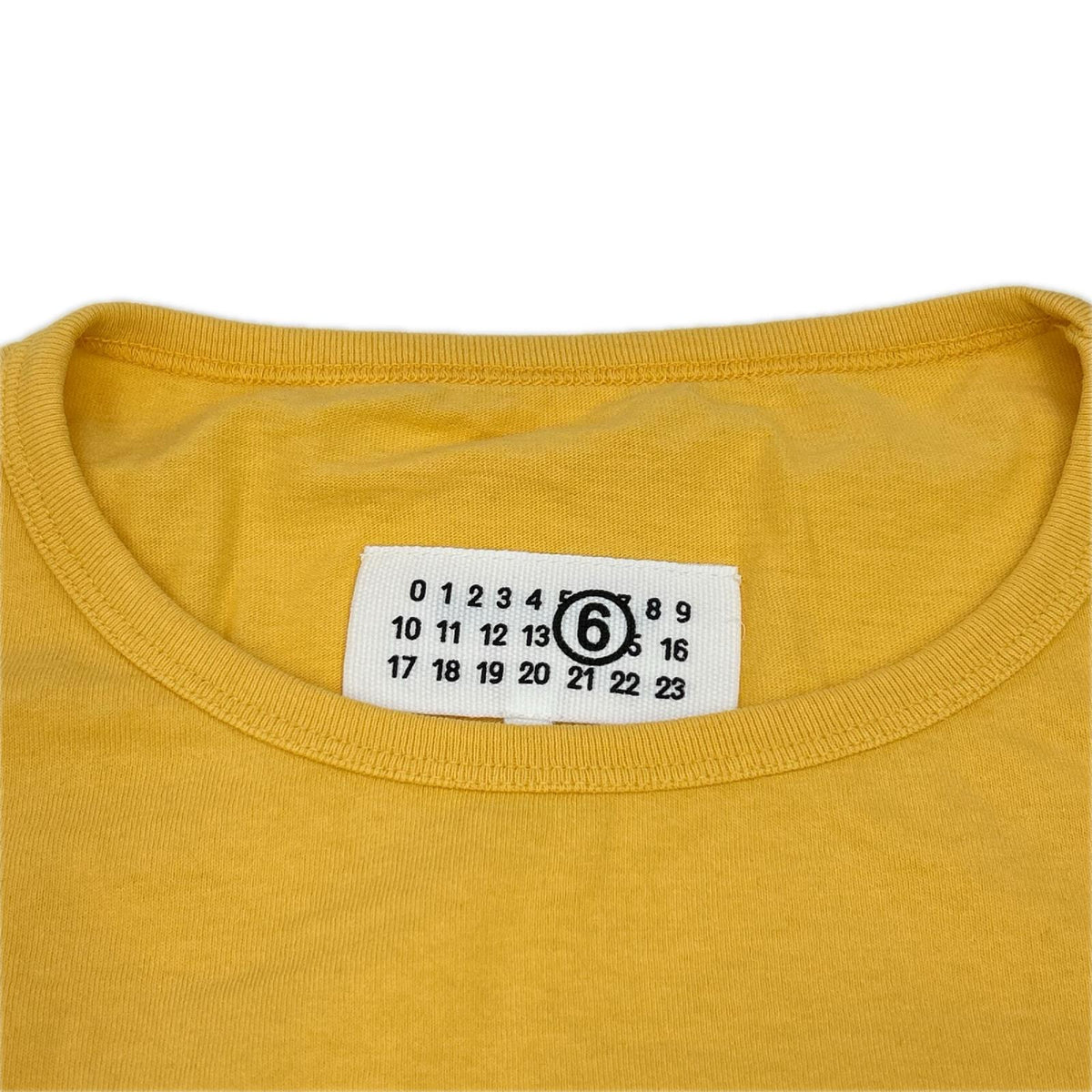 MM6 エムエムシックス SH2GC0040 26SS イエロー ヴィンテージ ジャージー 半袖 Tシャツ トップス