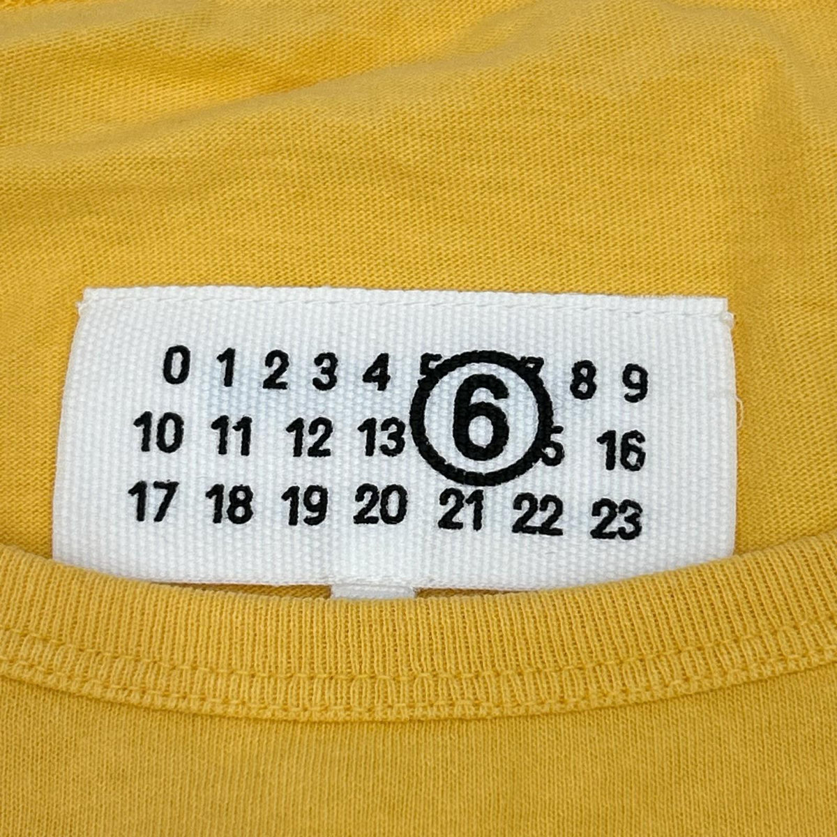 MM6 エムエムシックス SH2GC0040 26SS イエロー ヴィンテージ ジャージー 半袖 Tシャツ トップス