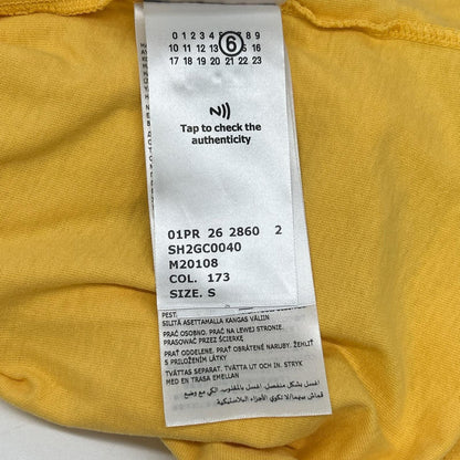 MM6 エムエムシックス SH2GC0040 26SS イエロー ヴィンテージ ジャージー 半袖 Tシャツ トップス