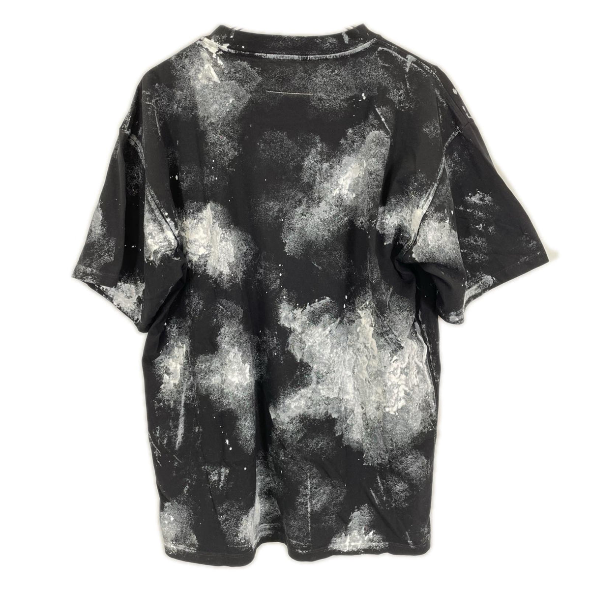 MM6 エムエムシックス SH2GC0039 26SS ブラック ロゴ ペイント 半袖 Tシャツ トップス