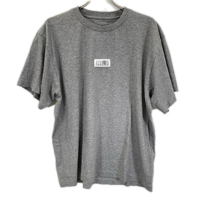 MM6 エムエムシックス SH0GC0071 26SS グレー ナンバーロゴ 半袖 Tシャツ トップス