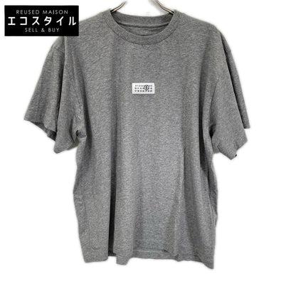MM6 エムエムシックス SH0GC0071 26SS グレー ナンバーロゴ 半袖 Tシャツ トップス