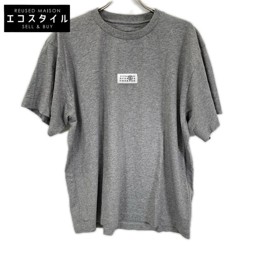 MM6 エムエムシックス SH0GC0071 26SS グレー ナンバーロゴ 半袖 Tシャツ トップス