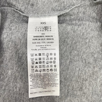 MM6 エムエムシックス SH0GC0071 26SS グレー ナンバーロゴ 半袖 Tシャツ トップス