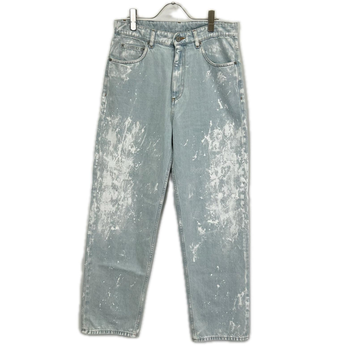 MM6 エムエムシックス SH2LA0054 26SS ライトブルー ペイント デニムパンツ ボトムス