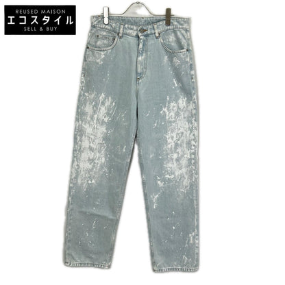 MM6 エムエムシックス SH2LA0054 26SS ライトブルー ペイント デニムパンツ ボトムス