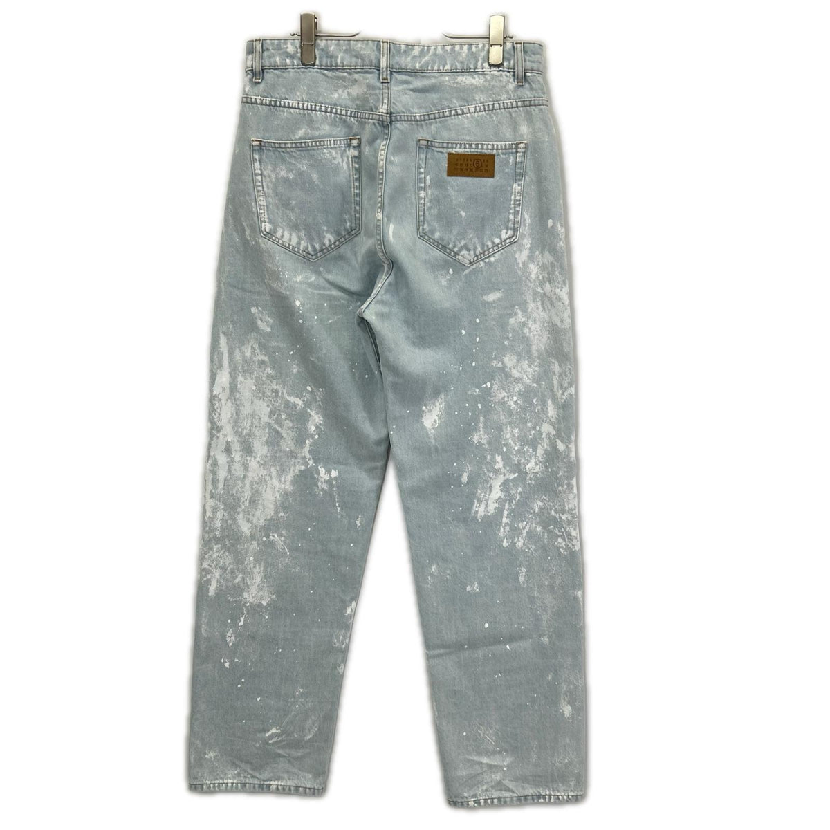 MM6 エムエムシックス SH2LA0054 26SS ライトブルー ペイント デニムパンツ ボトムス