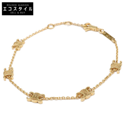 CELINE セリーヌ 【美品】460MT6BRA.35OR トリオンフ ミニ トリオンフ ブレスレット / ゴールドフィニッシュ ブラス ブレスレット