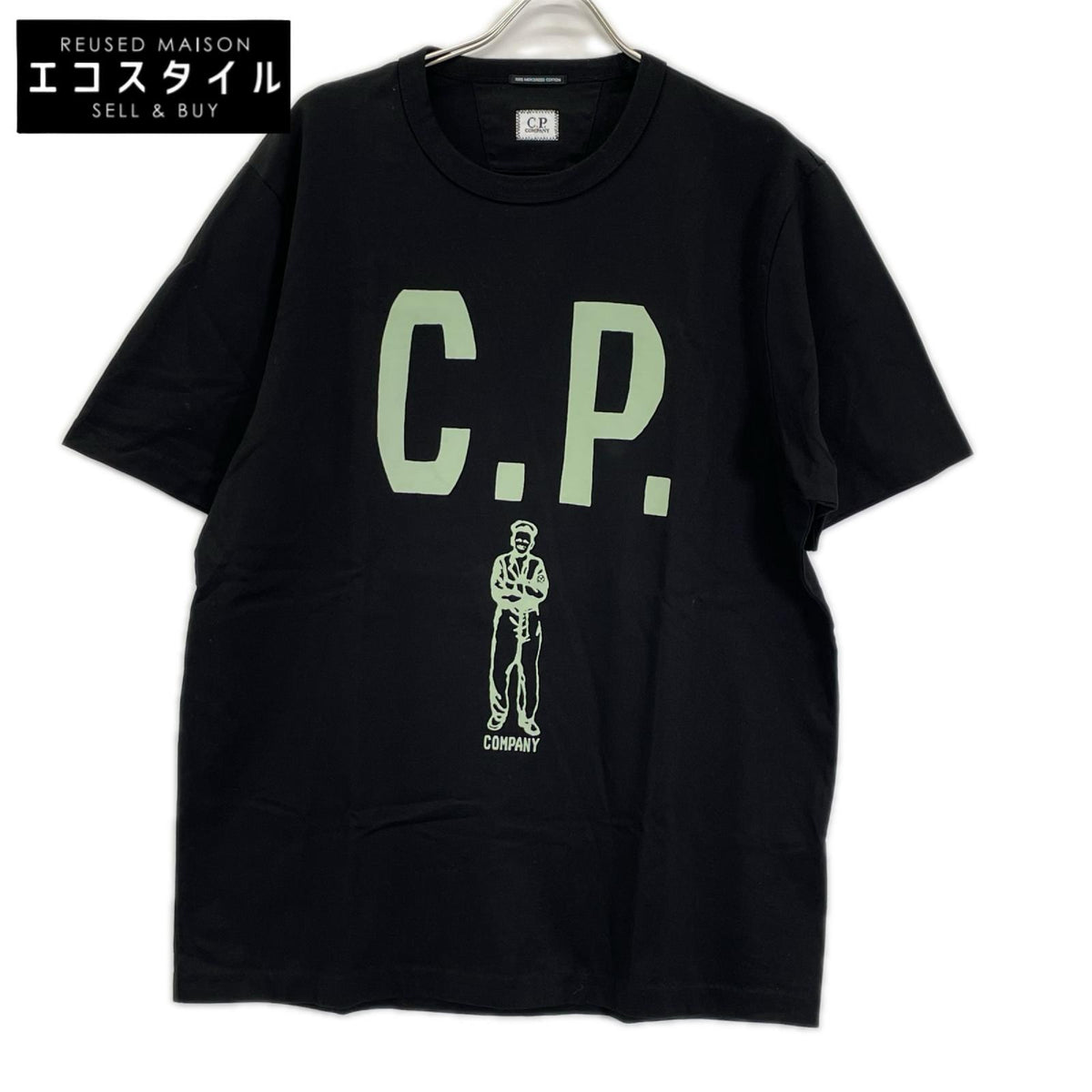 C.P.COMPANY シーピーカンパニー ブラック 30/2 Mercerized Tシャツ トップス