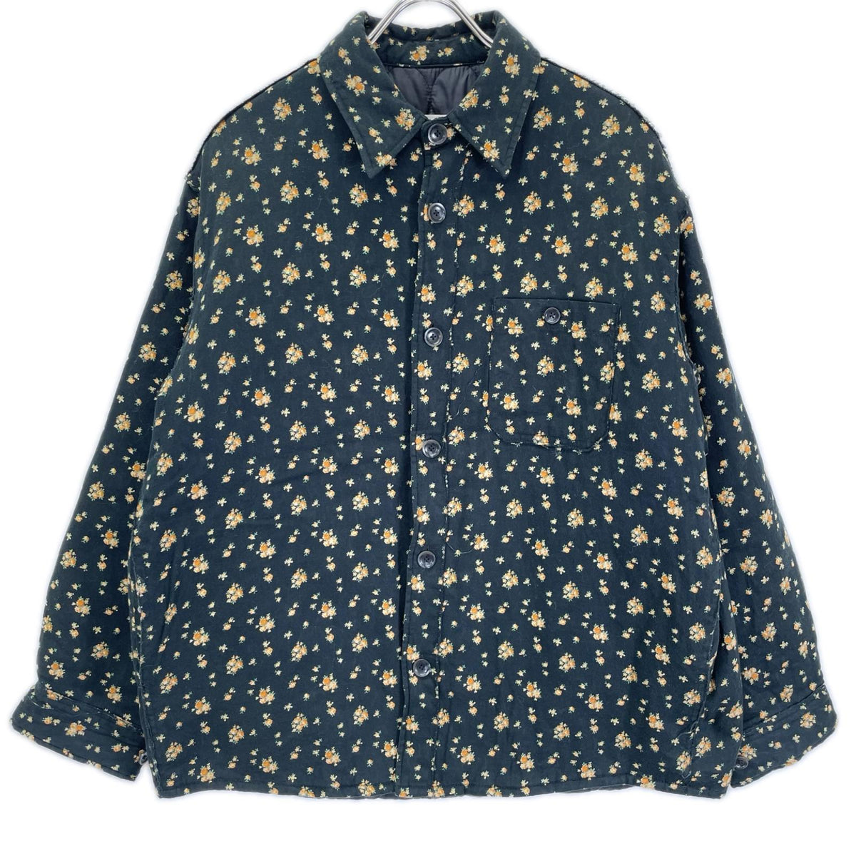 PERVERZE パーバーズ ブラック 総柄 Puffer Sirts Shirts jacket パファーシャツ トップス