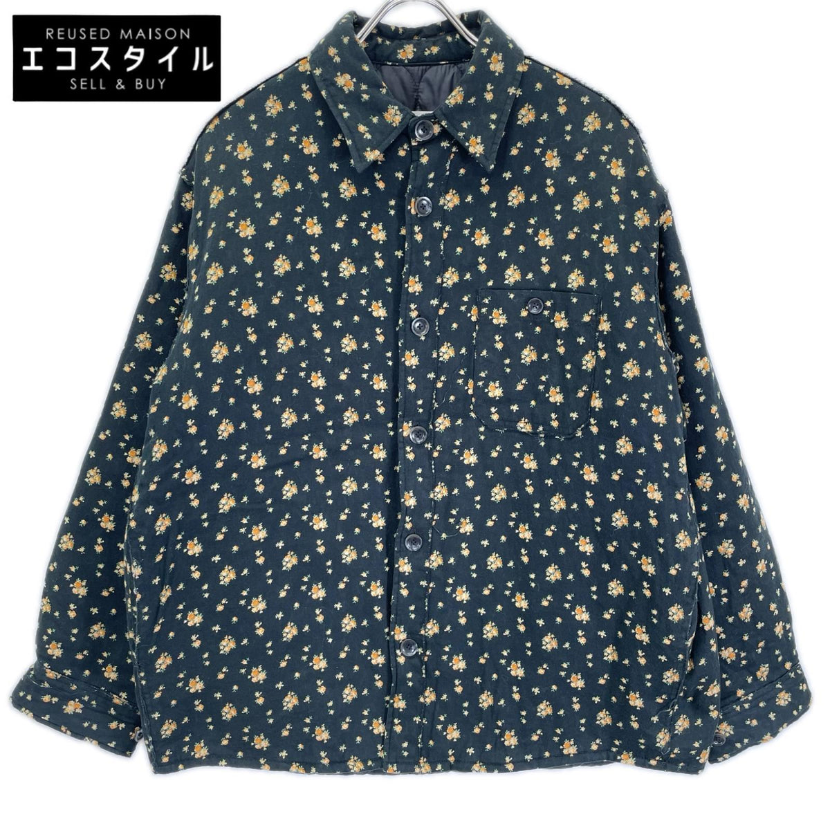 PERVERZE パーバーズ ブラック 総柄 Puffer Sirts Shirts jacket パファーシャツ トップス