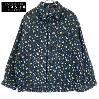 PERVERZE パーバーズ ブラック 総柄 Puffer Sirts Shirts jacket パファーシャツ トップス
