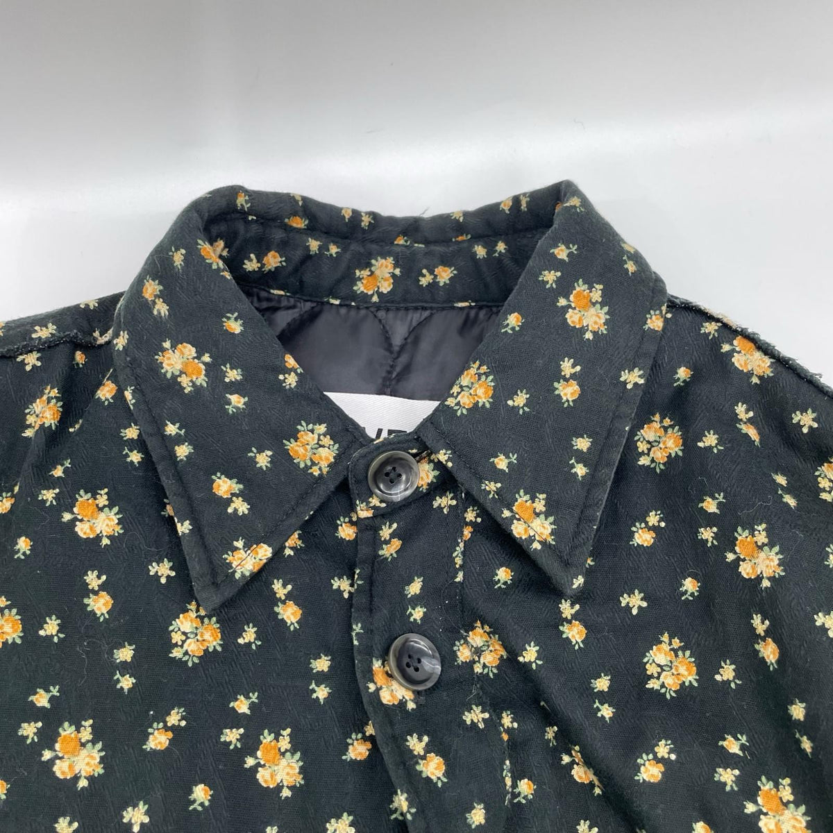 PERVERZE パーバーズ ブラック 総柄 Puffer Sirts Shirts jacket パファーシャツ トップス