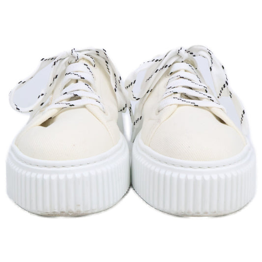 MIUMIU ミュウミュウ 【美品】389 ロゴ キャンバス 厚底スニーカー シューズ