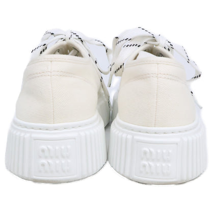 MIUMIU ミュウミュウ 【美品】389 ロゴ キャンバス 厚底スニーカー シューズ