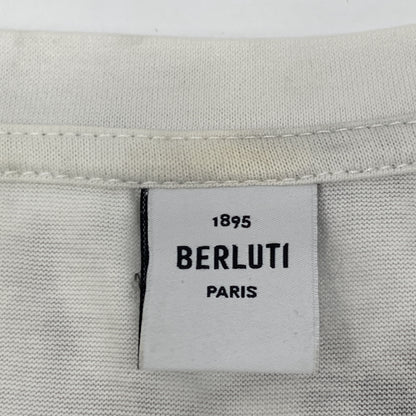 Berluti White x Green R17JRS44JAEB Paint Design T-shirt Top
